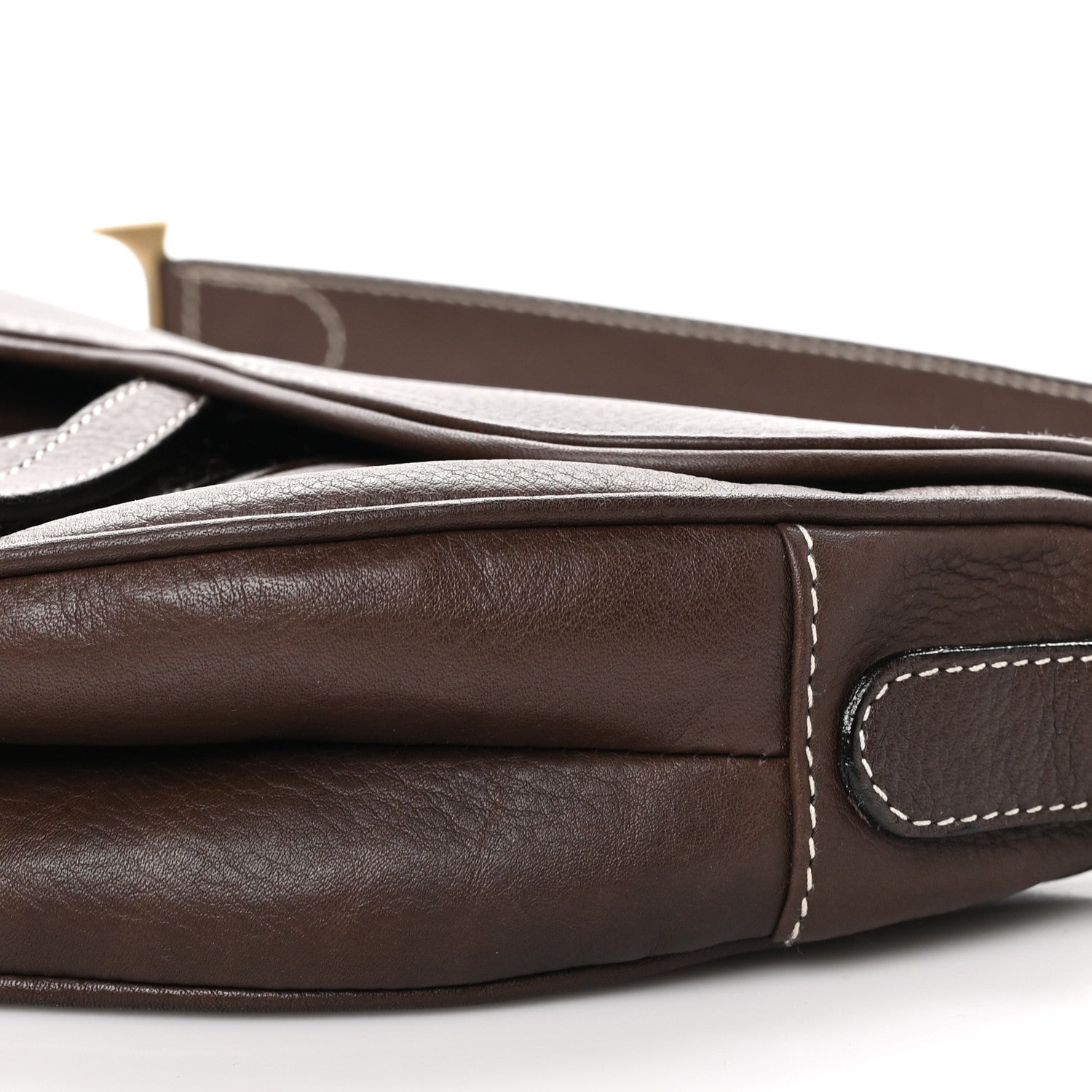 Christian Dior Calfskin Saddle Bag Brown 10 of 11