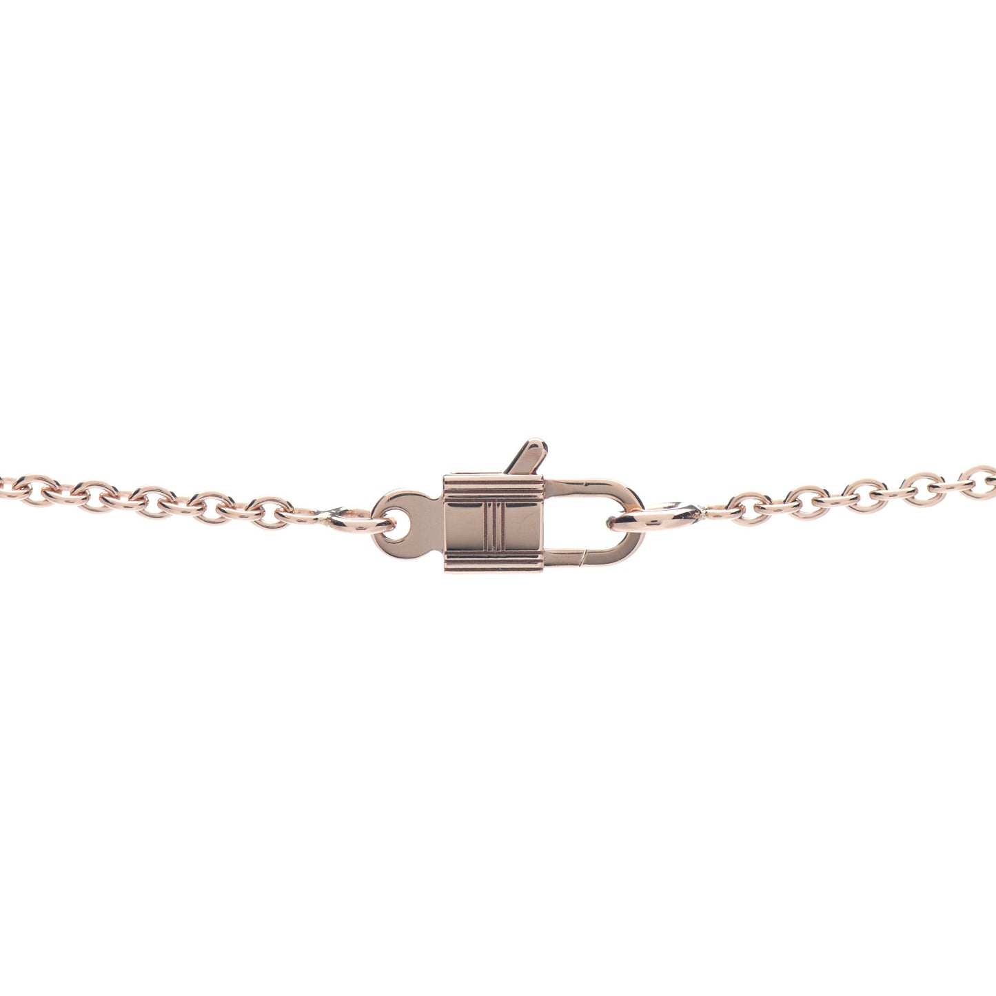 18K Rose Gold Diamond Birkin Pendant Necklace