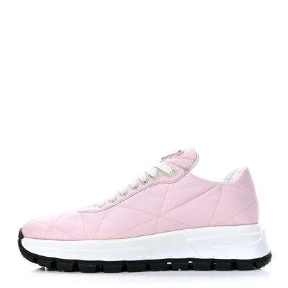 Prada Re-Nylon Piuma Metal Triangle Logo Quilted 45mm Sneakers 40 Alabastro 1 of 11