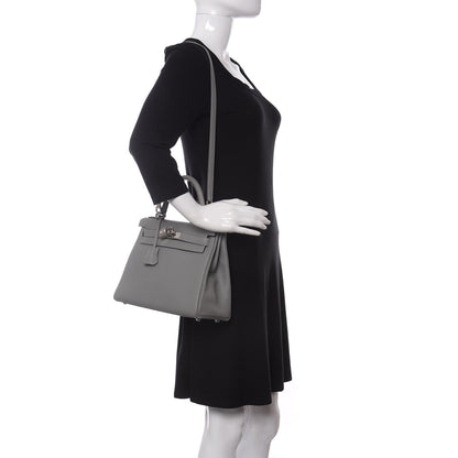 Hermes Togo Kelly Retourne 28 Gris Mouette 2 of 11