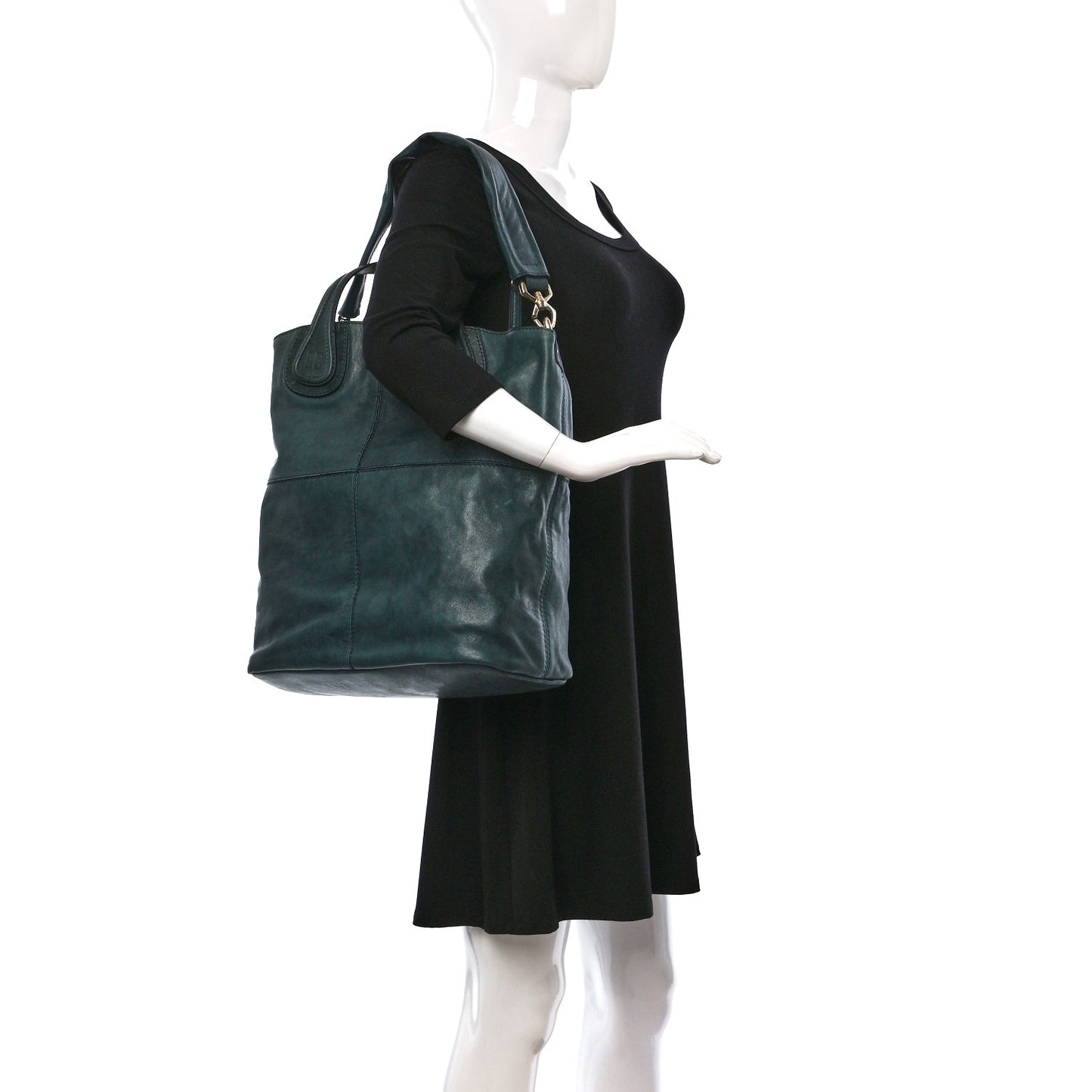 Lambskin North South Nightingale Emerald