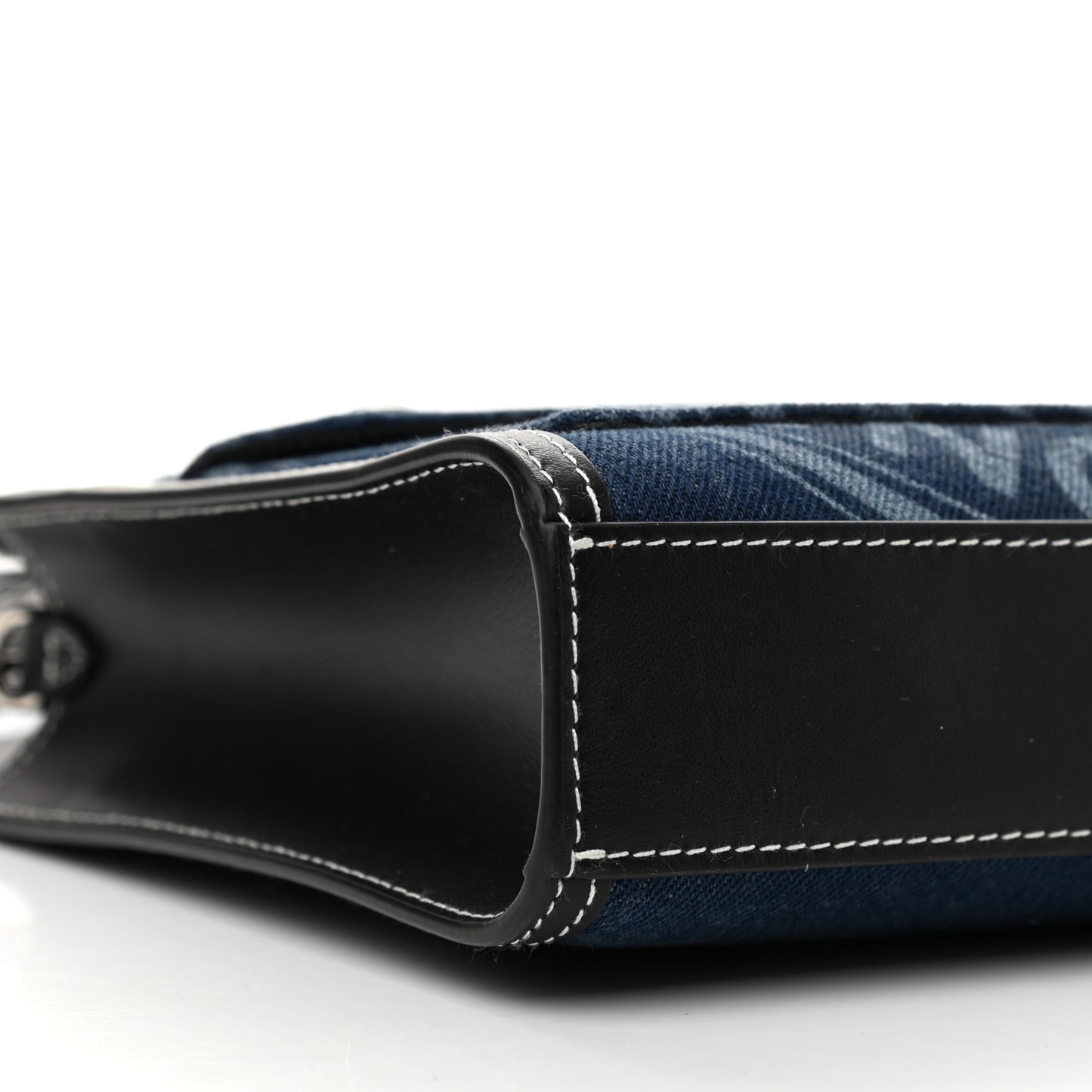 Denim Smooth Calfskin Mini Pocket Bag Blue