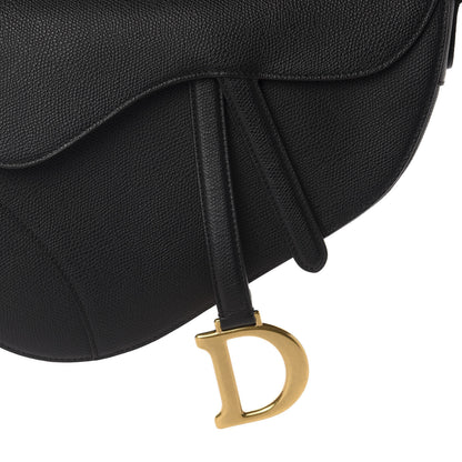 Christian Dior Grained Calfskin Saddle Bag Black 10 of 10