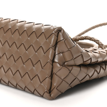 Bottega Veneta Nappa Intrecciato Small Andiamo Shoulder Bag Taupe Grey 9 of 9