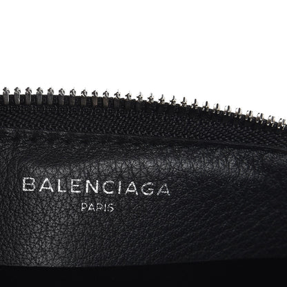 Balenciaga Calfskin Political Campaign Logo Pouch Black 6 of 7
