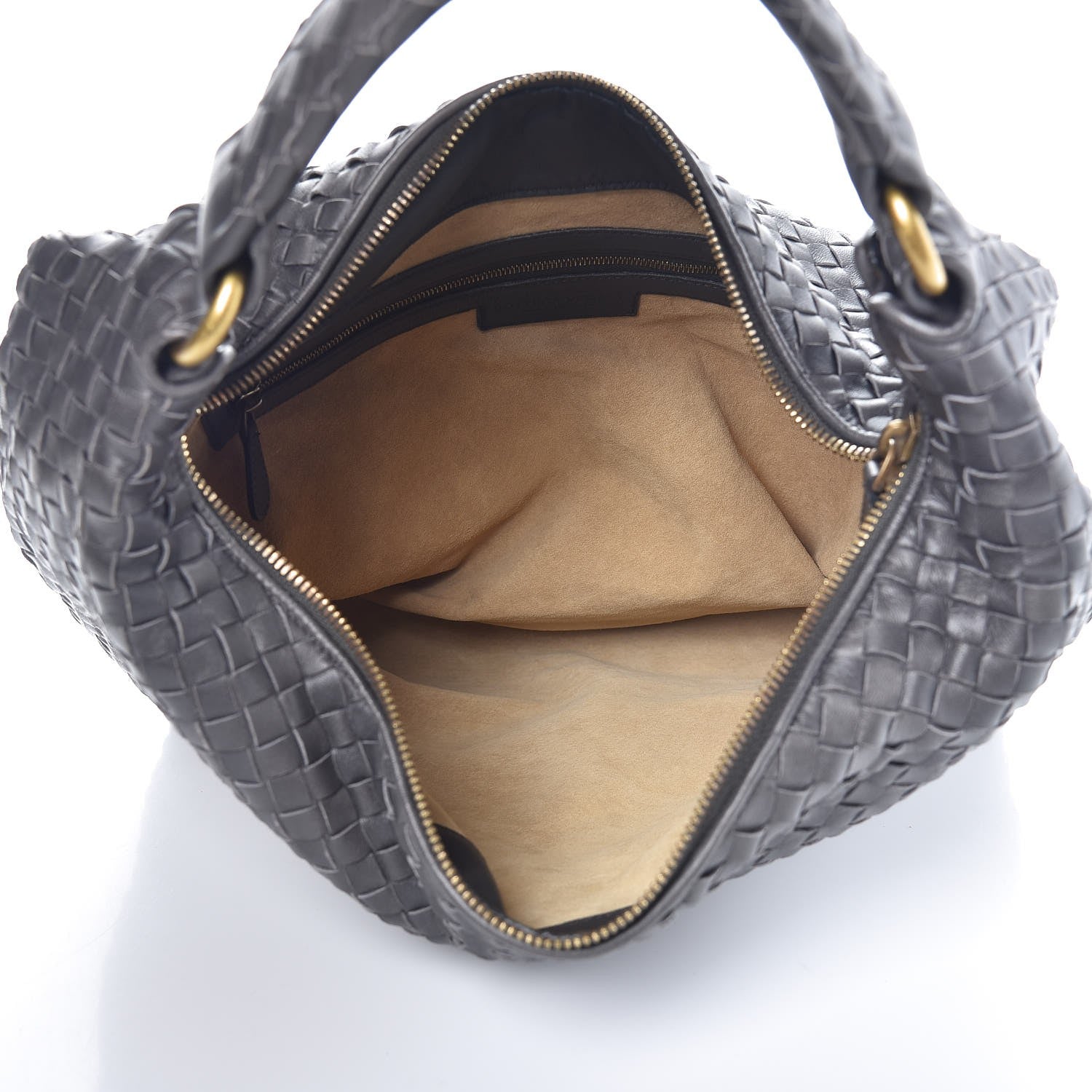 Bottega Veneta Nappa Intrecciato Pyramid Hobo Ferro Gray 5 of 11