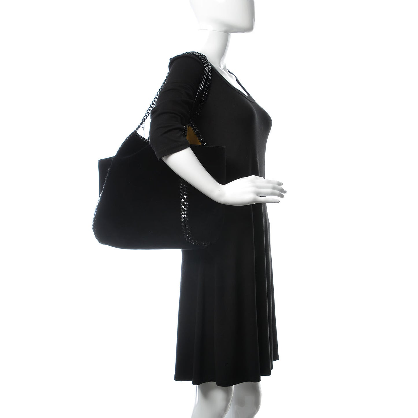 Velvet Falabella Reversible Tote Black