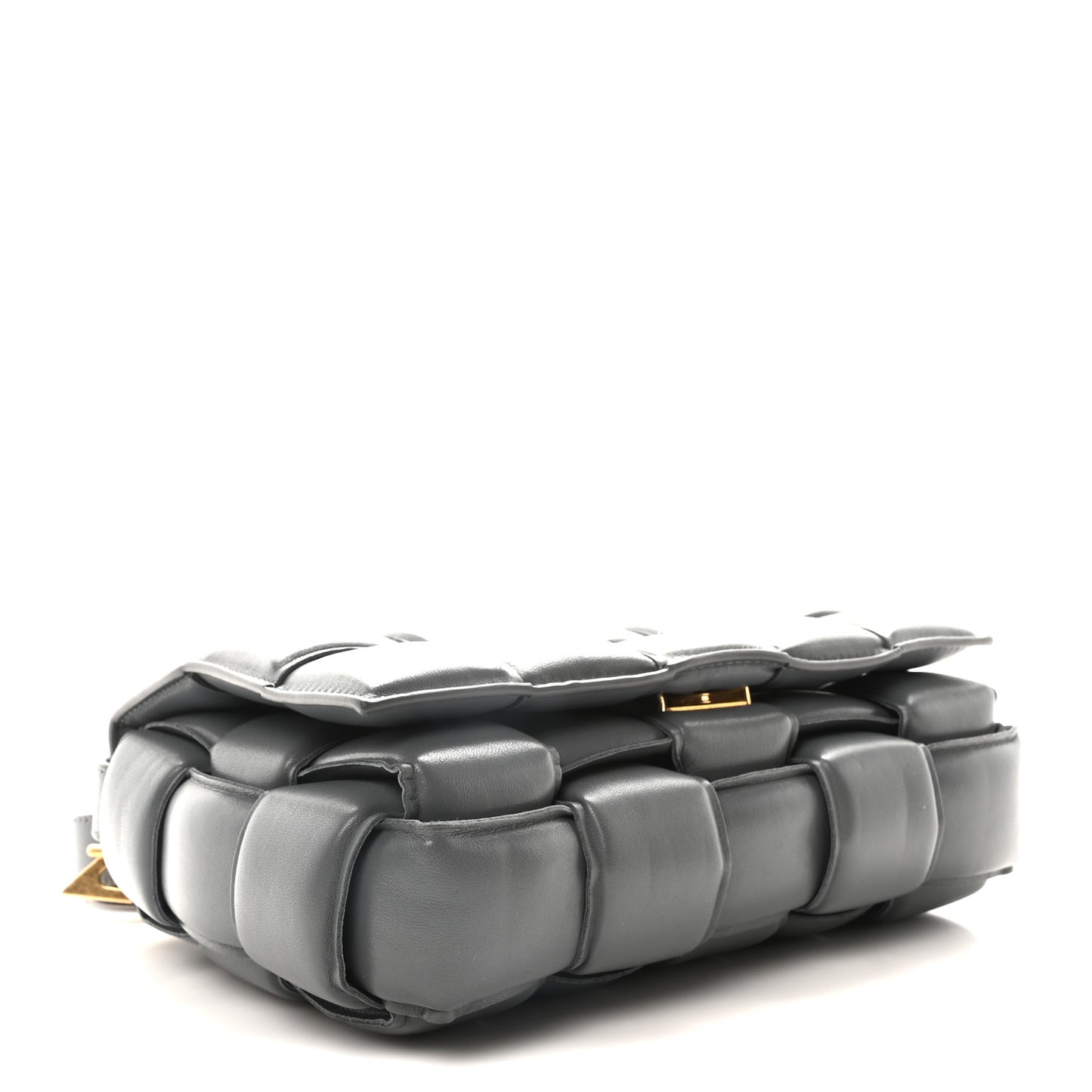 Nappa Maxi Intreccio Padded Cassette Crossbody Bag Thunder
