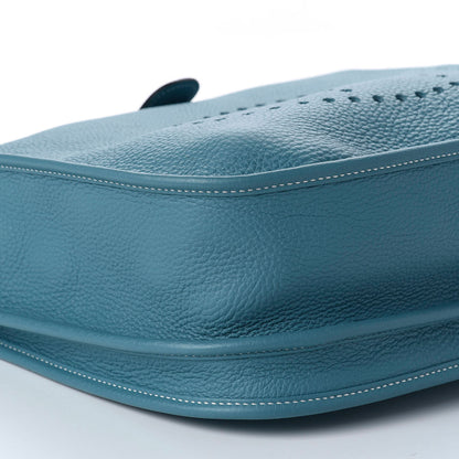 Hermes Taurillon Clemence Evelyne III GM Blue Jean 5 of 11