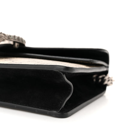 Gucci GG Supreme Monogram Suede Crystal Small Dionysus Shoulder Bag Beige Ebony Black 10 of 10
