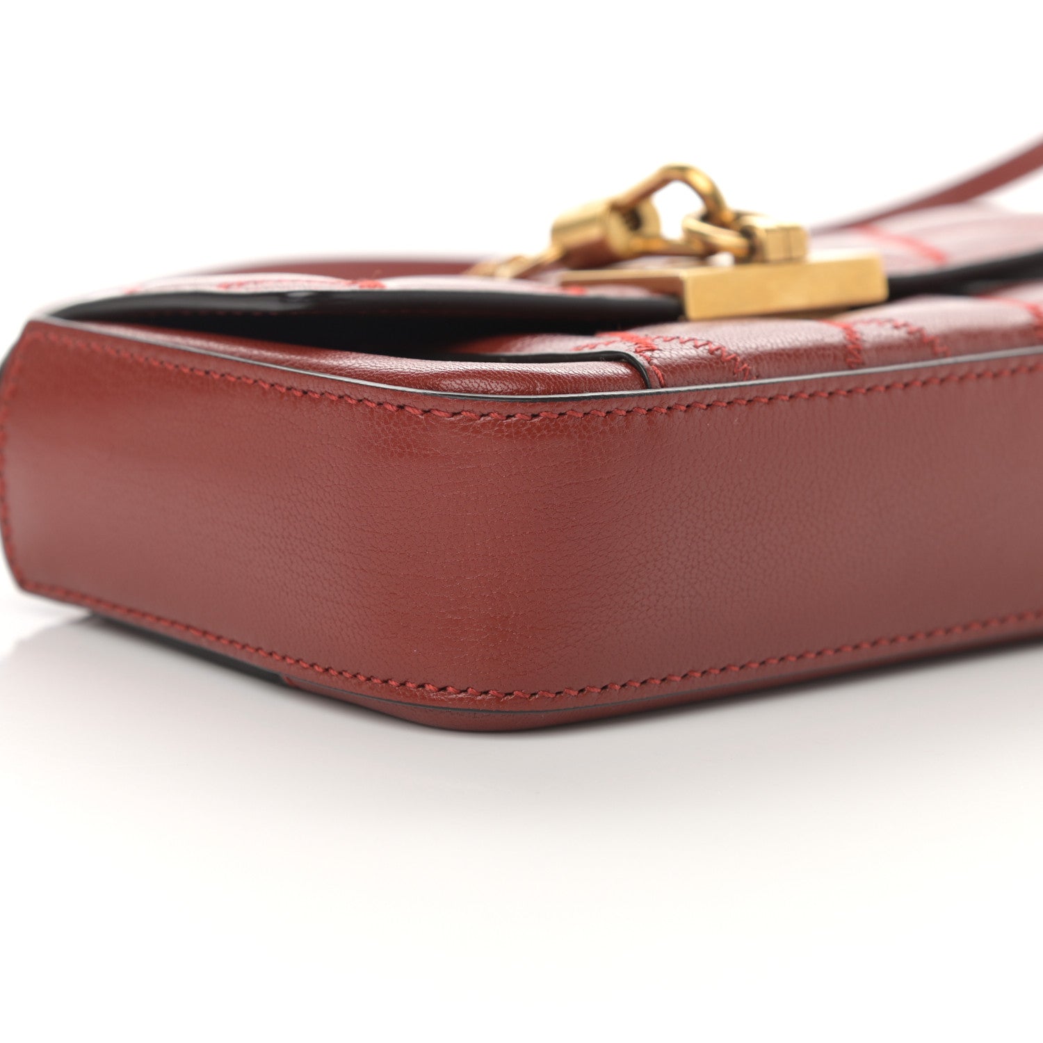 Givenchy Goatskin Quilted GV3 Mini Pocket Convertible Bag Terracotta 9 of 11