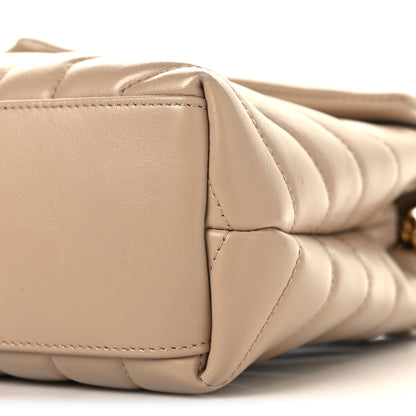 Saint Laurent Calfskin Y Quilted Monogram Small Loulou Chain Satchel Dark Beige Dark Beige 10 of 10