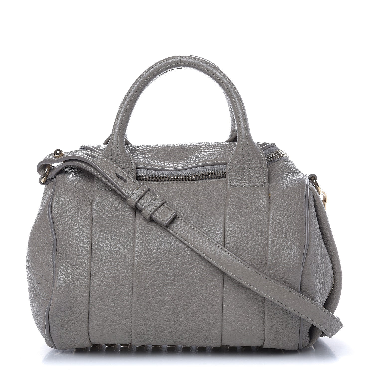 Alexander Wang Pebbled Lambskin Rockie Gray Pale Gold Hardware 1 of 9