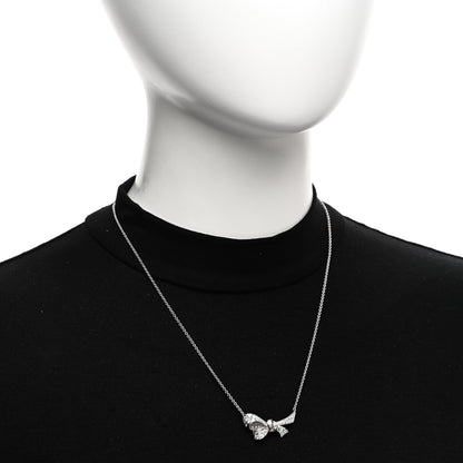 Graff 18K White Gold Diamond Tilda's Bow Pendant Necklace 2 of 4