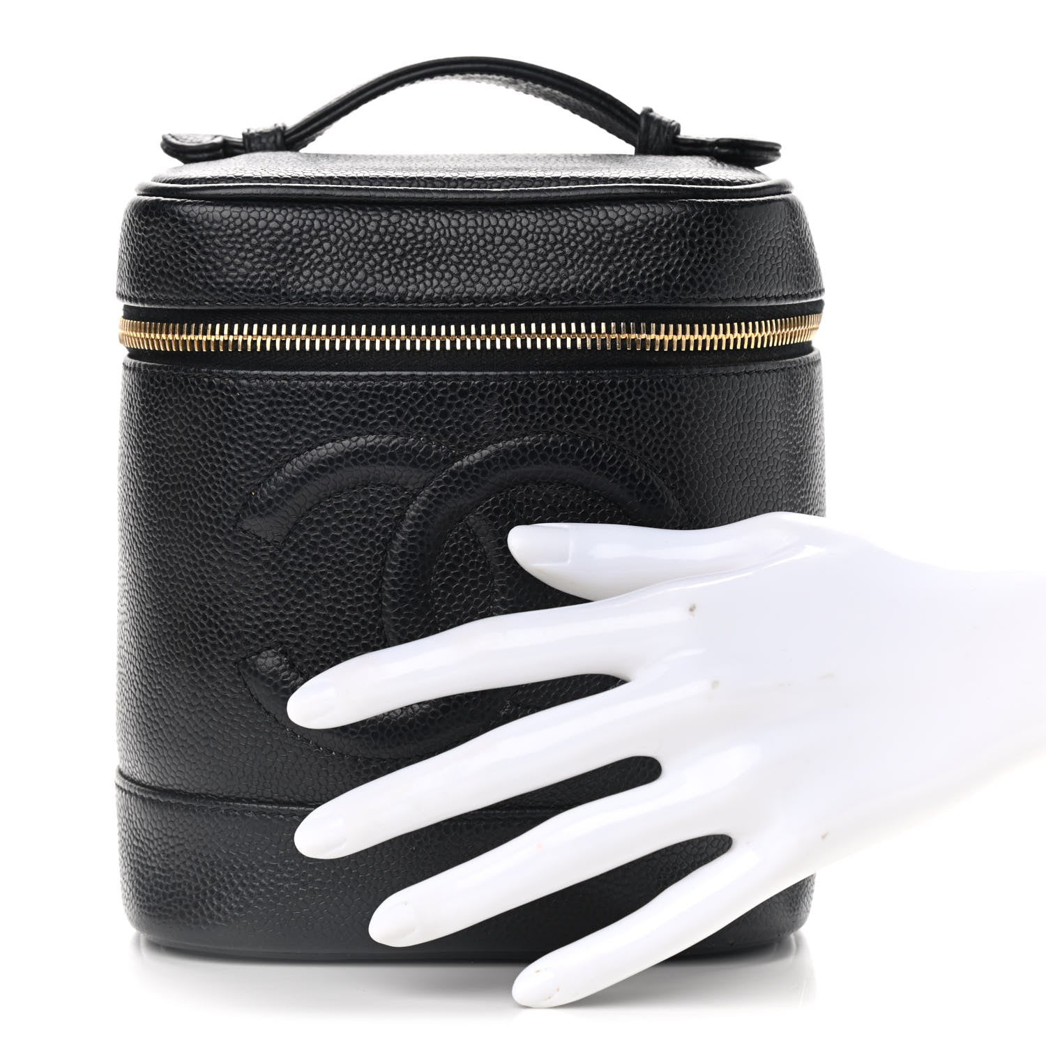 Chanel Caviar Vanity Cosmetic Case Black 2 of 14