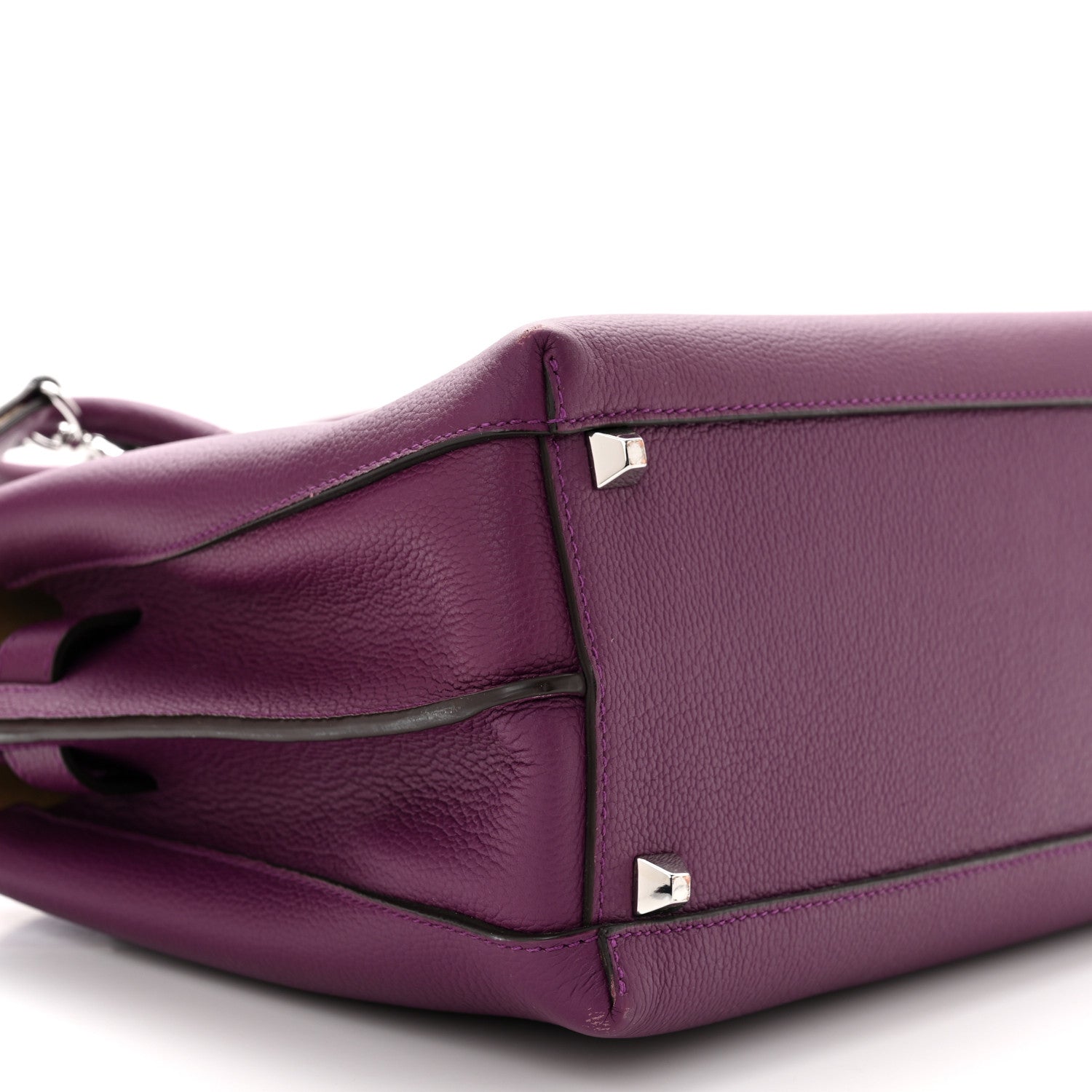 MCM Grained Calfskin Medium Milla Tote Mystic Purple 9 of 14