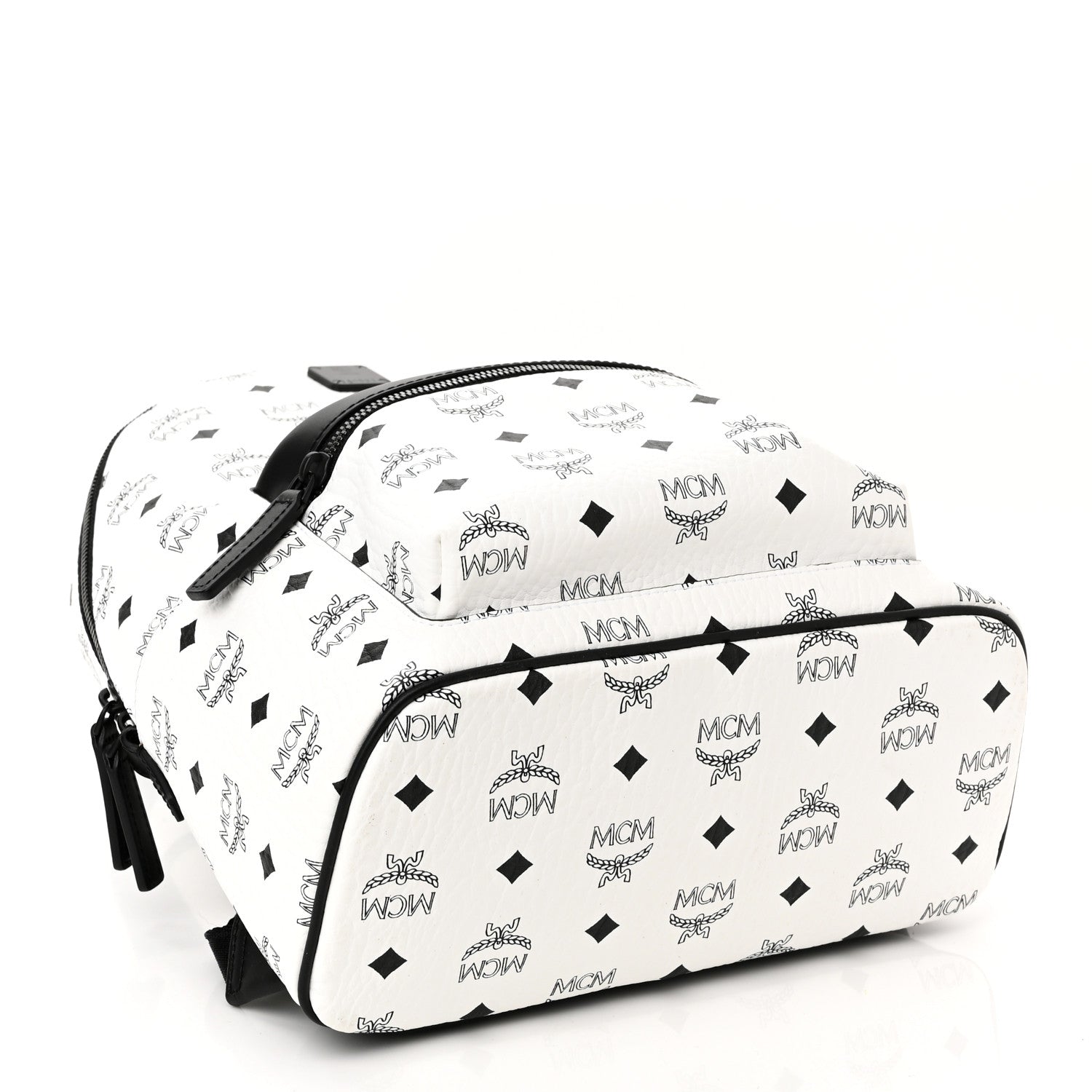 MCM Visetos Nappa Small Stark Backpack White 4 of 9