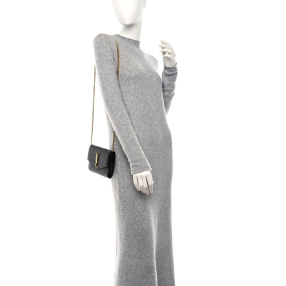 Saint Laurent Grain de Poudre Uptown Chain Wallet Black 3 of 16