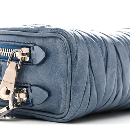 Miu Miu Vitello Lux Matelasse Double Zip Chain Crossbody Bag Oceano 11 of 14