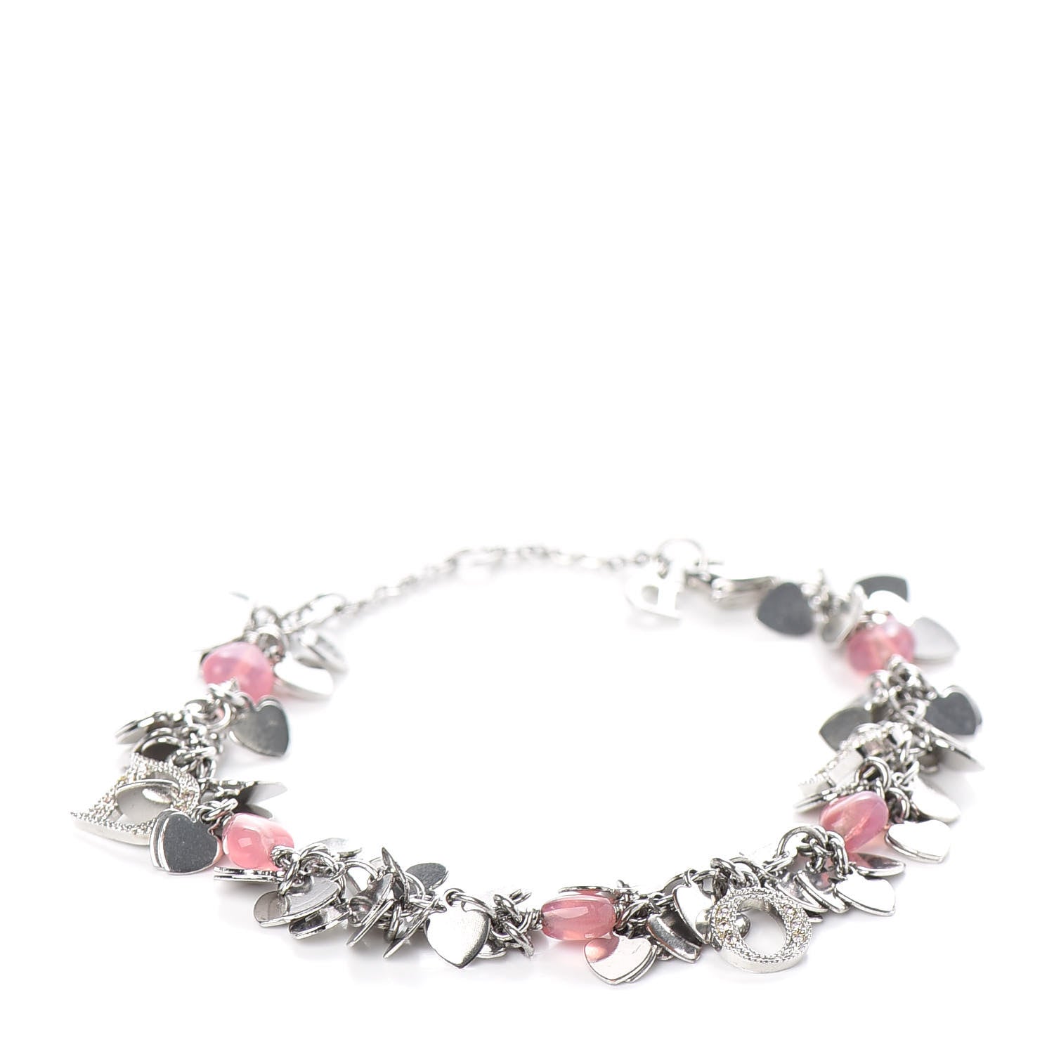 Christian Dior Rose Heart Charm Bracelet 1 of 5