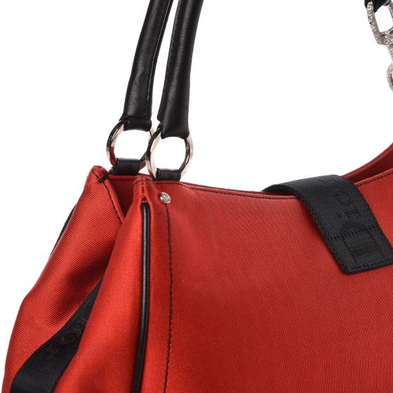 Christian Dior Satin Crystal Hardcore Shoulder Bag Red 13 of 14