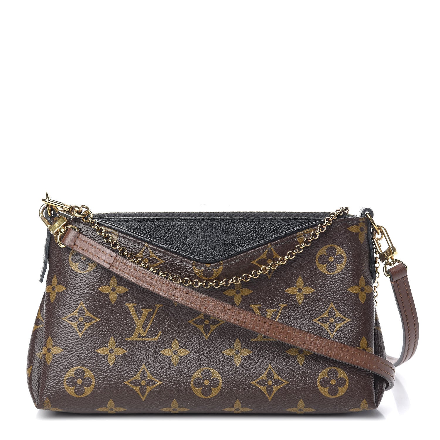 Louis Vuitton Monogram Pallas Clutch Black 1 of 9