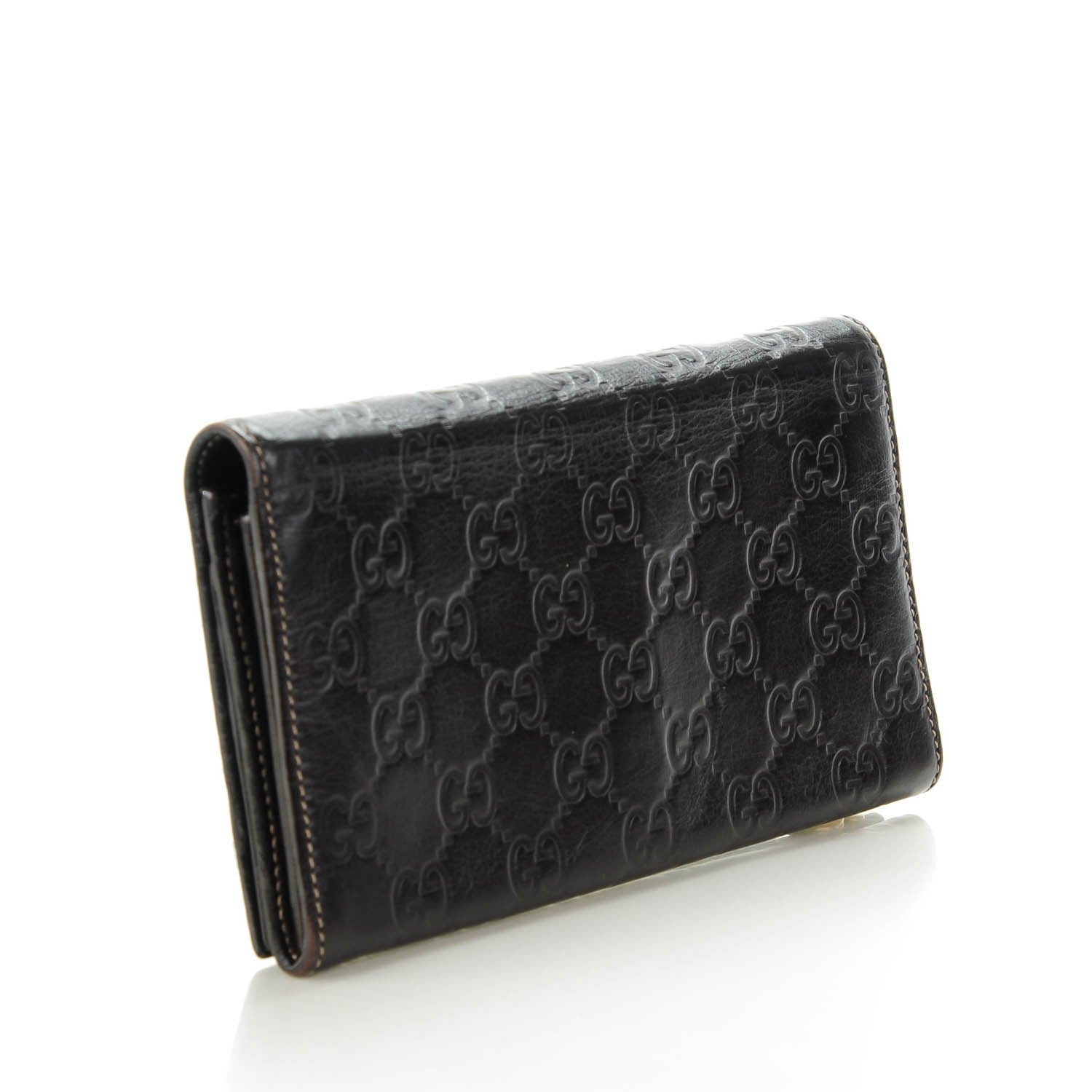 Gucci Guccissima Signature GG Pierce Continental Wallet Chocolate 3 of 7