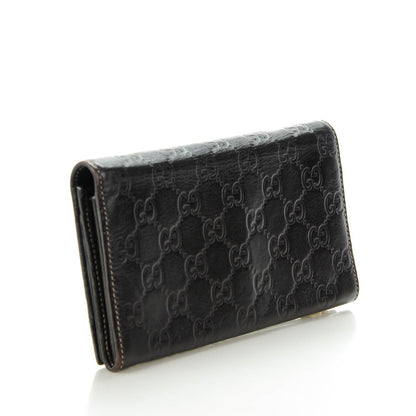 Gucci Guccissima Signature GG Pierce Continental Wallet Chocolate 3 of 7