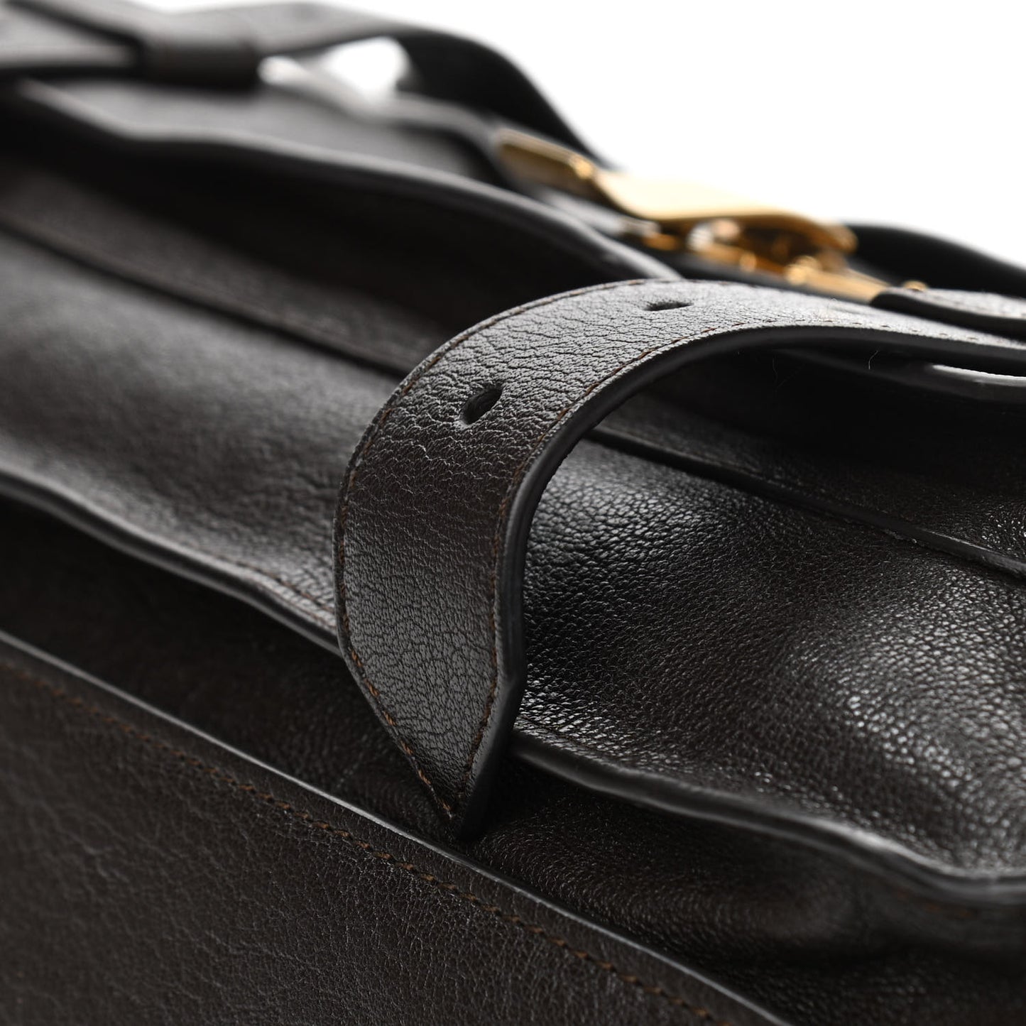 Lambskin PS1 Large Satchel Chocolate