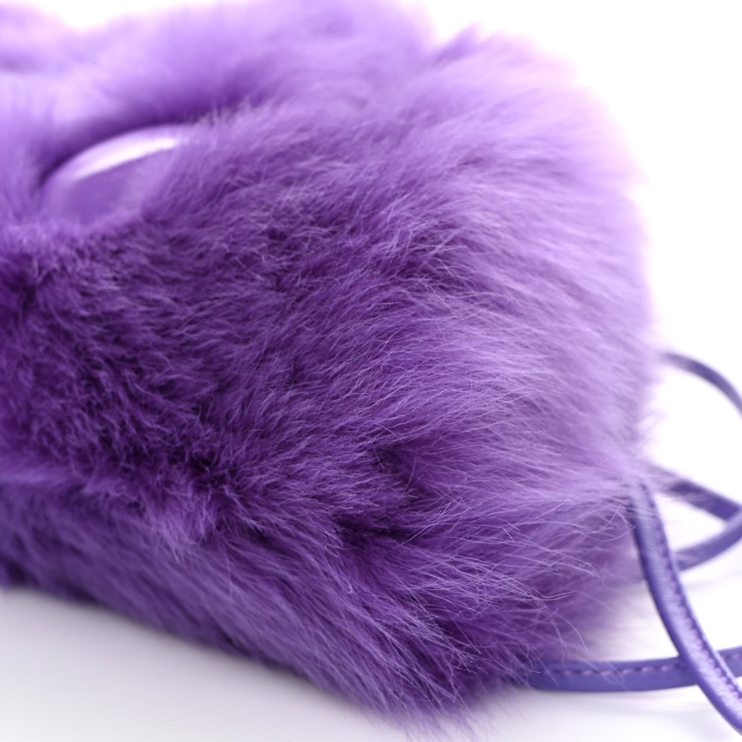 Bottega Veneta Shearling Lambskin Embellished The Mini Pouch Purple 11 of 11