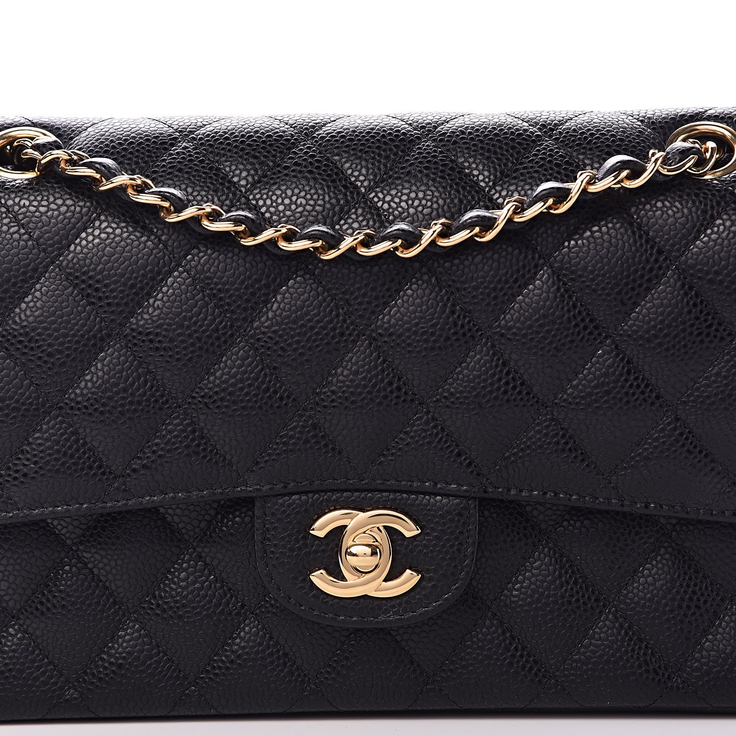 Chanel Caviar Quilted Medium Double Flap Black 8 of 11