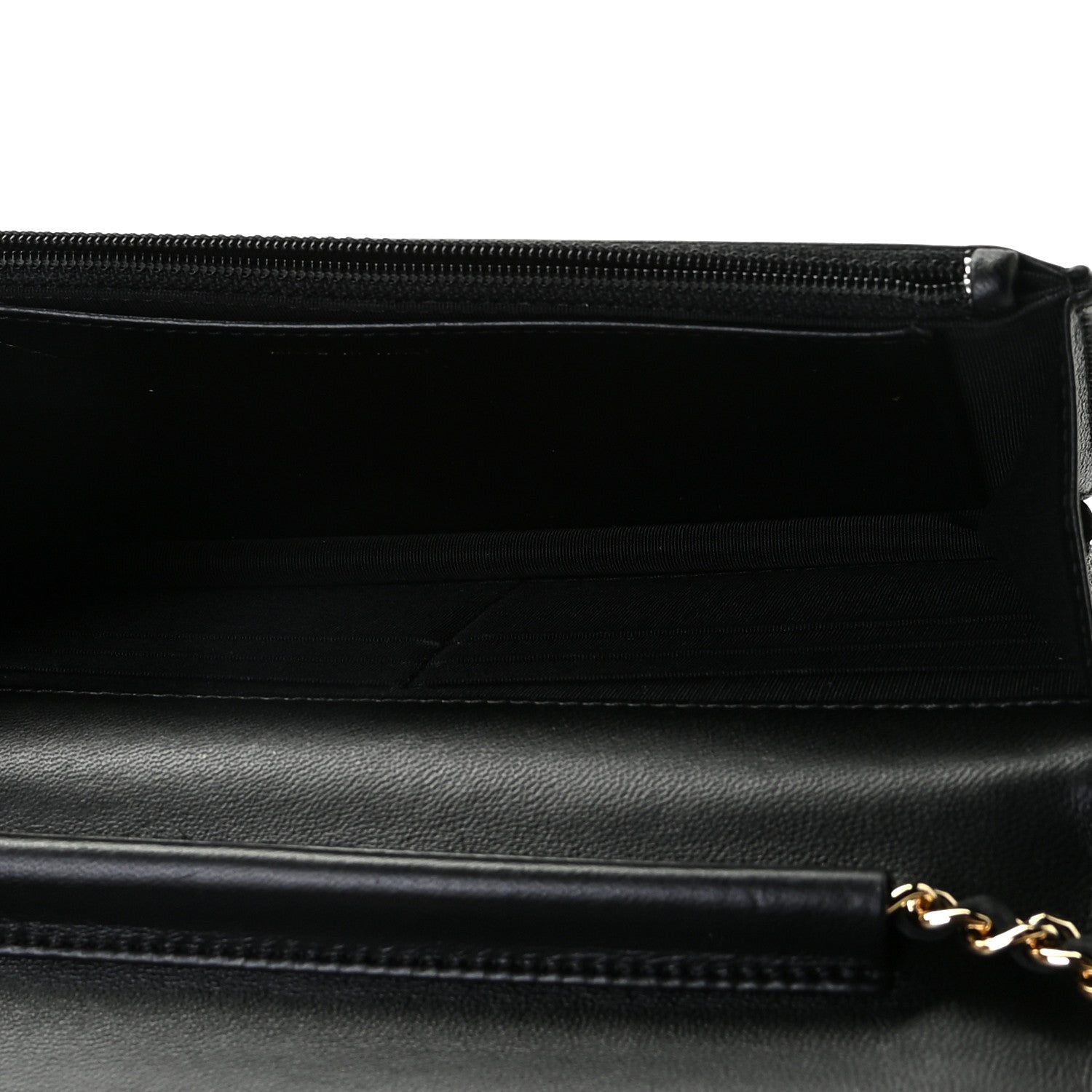 Chanel Lambskin Quilted Boy Wallet On Chain WOC Black 6 of 10