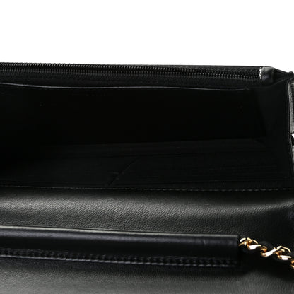 Chanel Lambskin Quilted Boy Wallet On Chain WOC Black 6 of 10