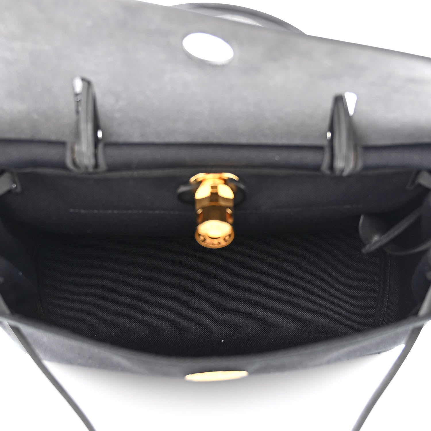 Hermes Military Toile Vache Hunter Herbag Zip PM 31 Black 6 of 14