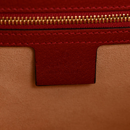 Gucci GG Supreme Monogram Flora Web Small Ophidia Top Handle Shoulder Bag Hibiscus Red 6 of 12