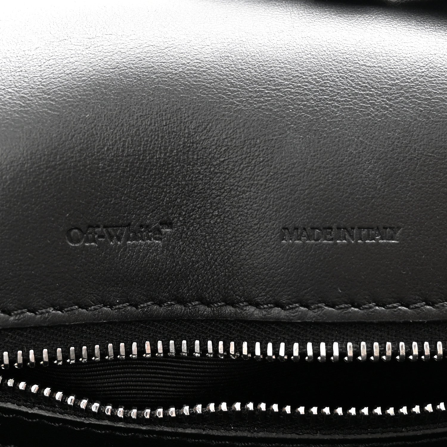 Off-White Embossed Mini Diag Binder Clip Bag Black 7 of 13