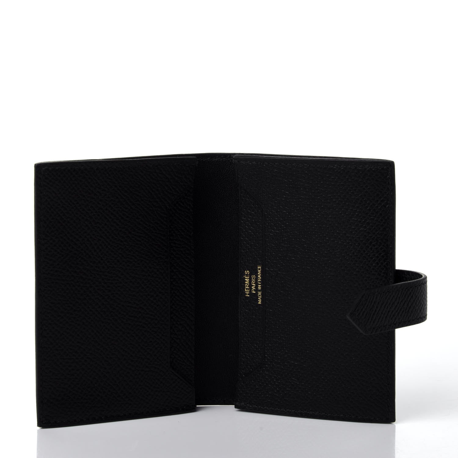 Hermes Epsom Bearn Card Holder Wallet Black 4 of 5