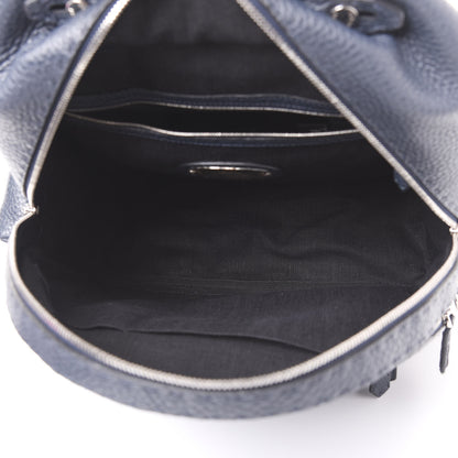 Fendi Calfskin Romano Selleria Backpack Navy 4 of 9
