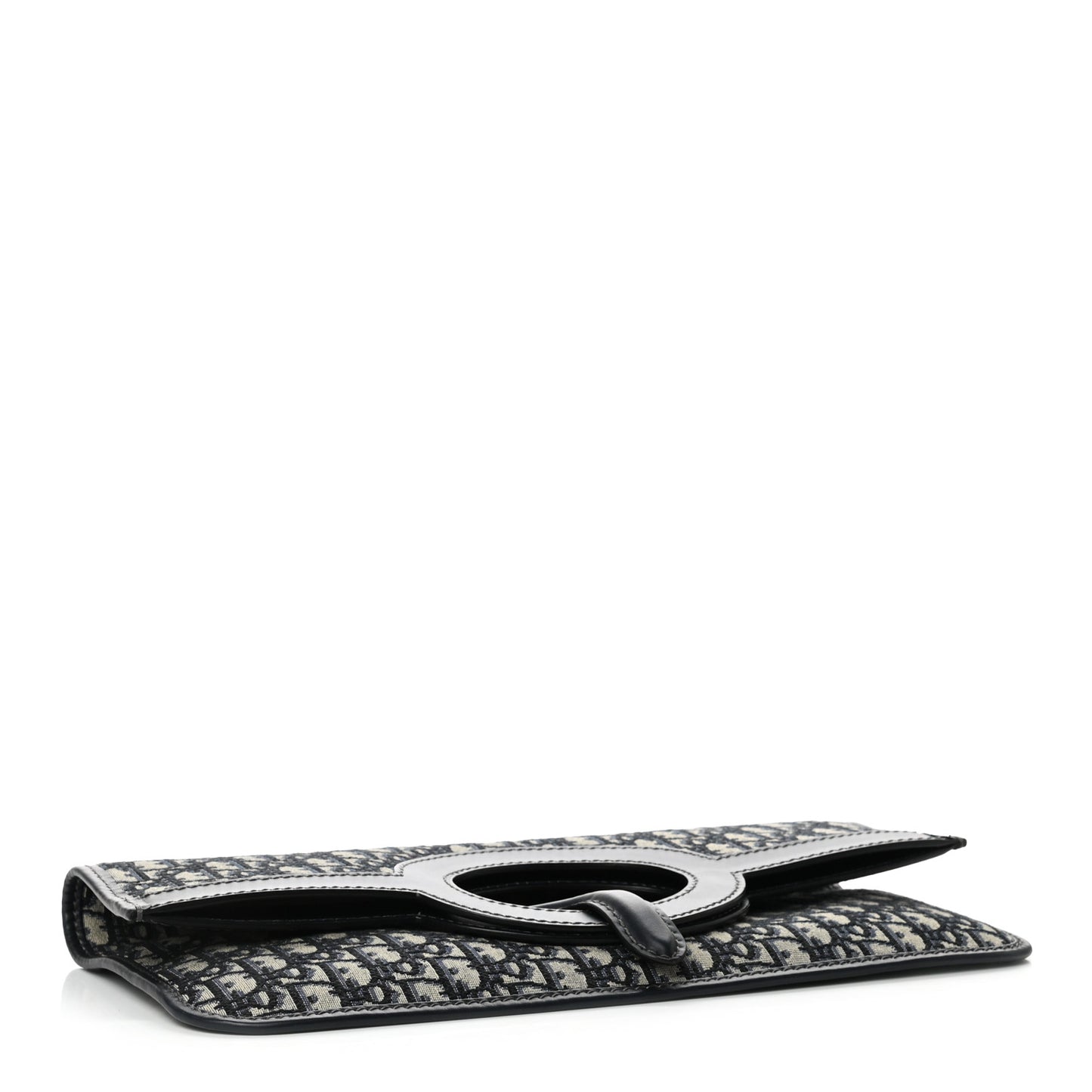 Oblique Fold Over Clutch Blue