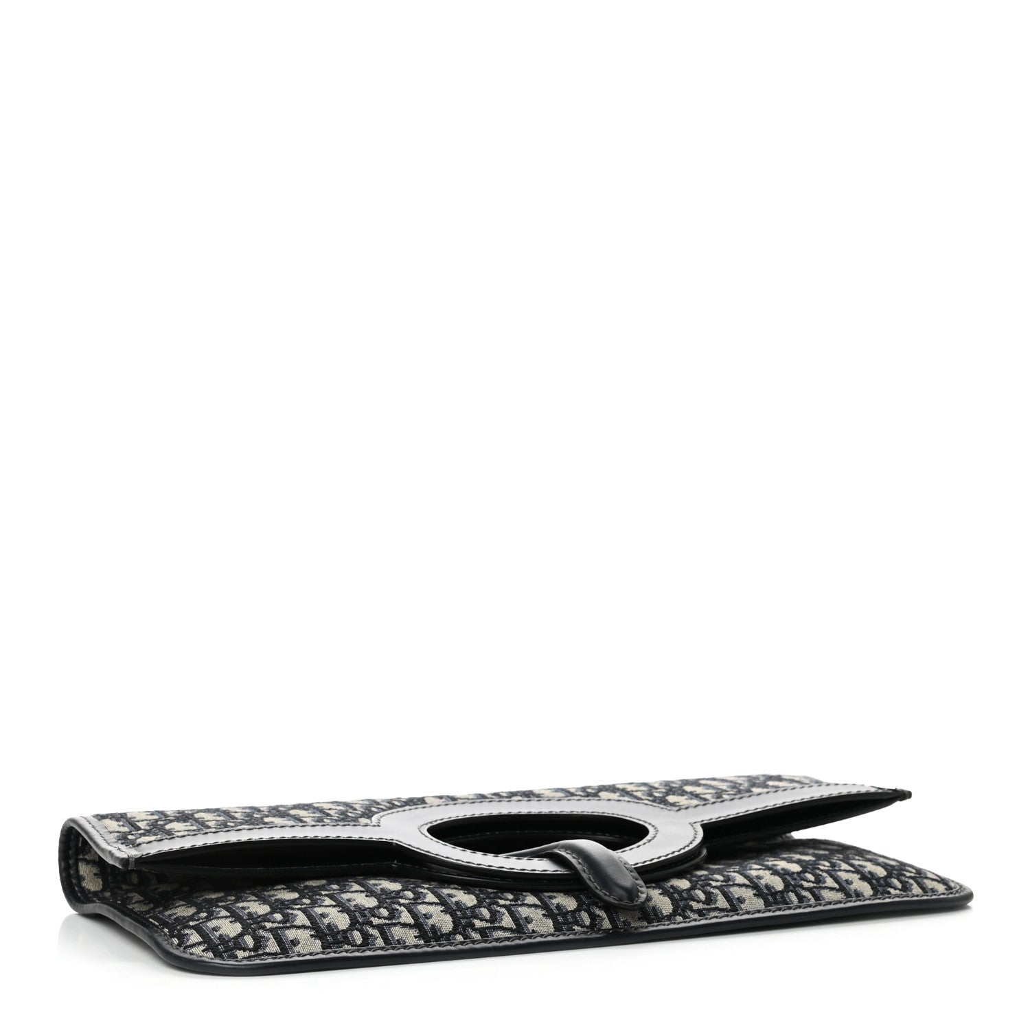 Christian Dior Oblique Fold Over Clutch Blue 5 of 9