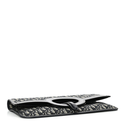 Christian Dior Oblique Fold Over Clutch Blue 5 of 9