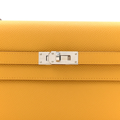 Hermes Epsom Kelly Wallet To Go Jaune Ambre 9 of 12