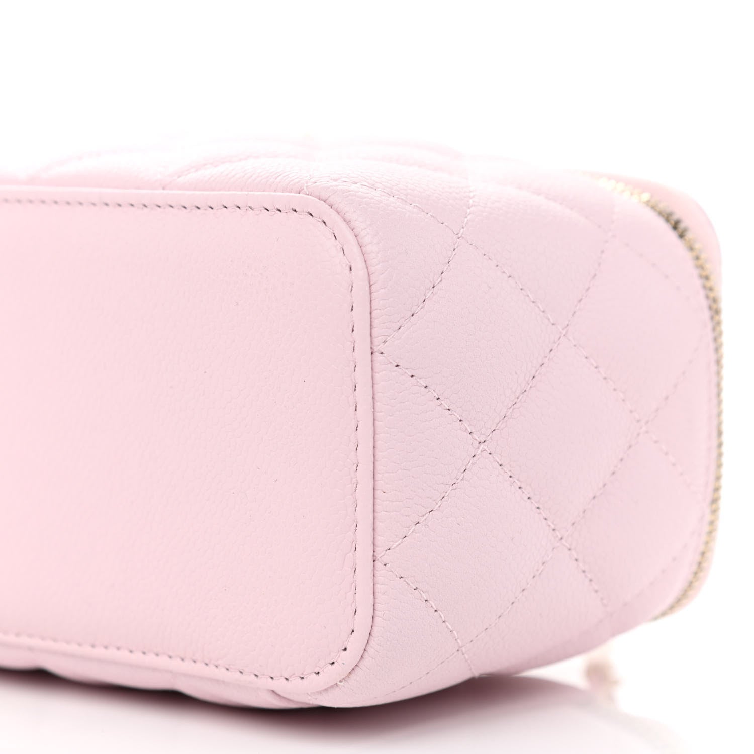 Chanel Caviar Quilted Small Tiny CC Vanity Case With Chain Light Pink 10 of 10