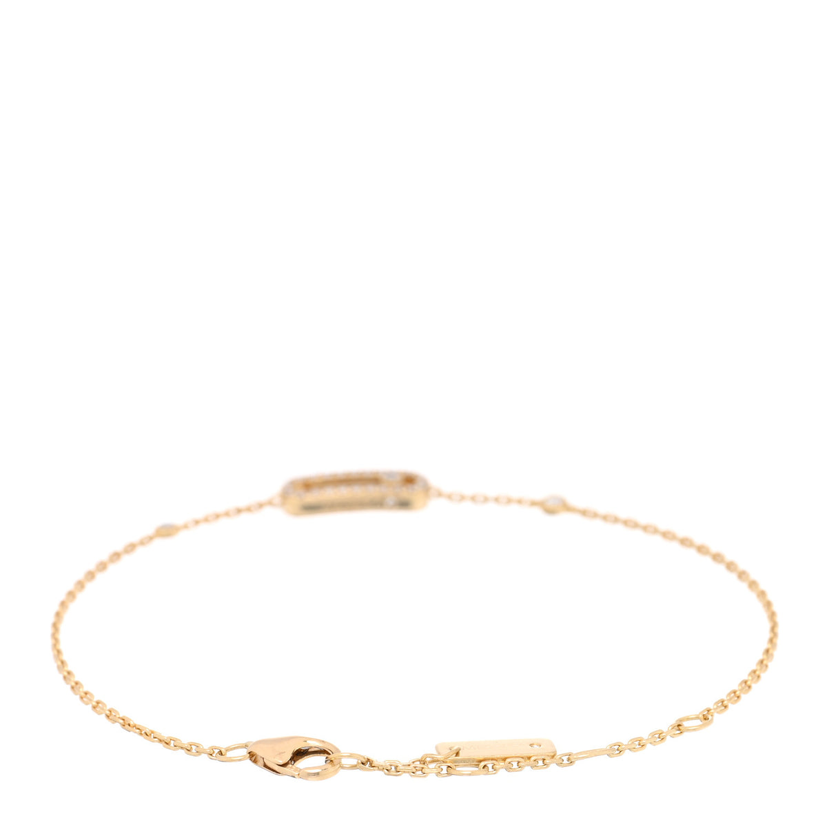 Messika 18K Yellow Gold Diamond Move Uno Pave Bracelet 2 of 3