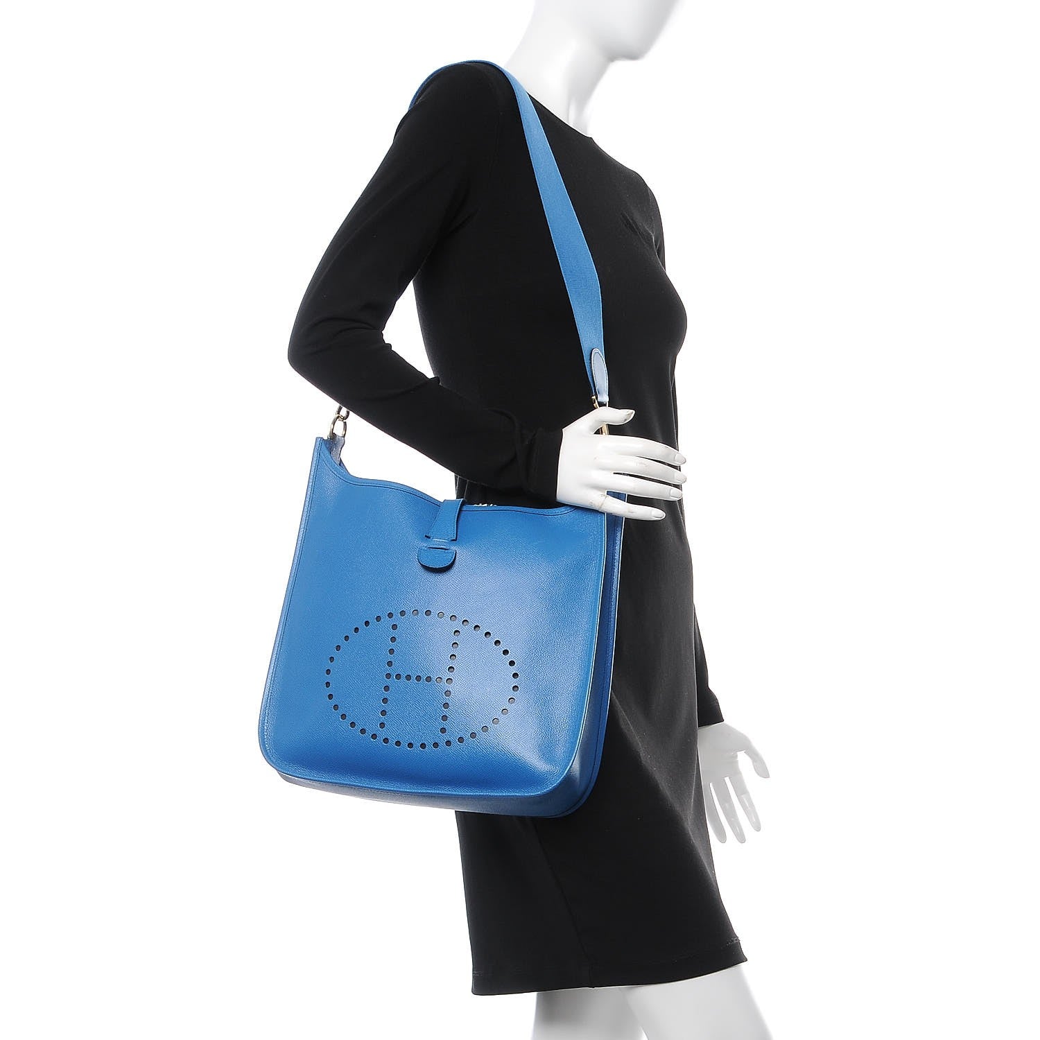 Hermes Epsom Evelyne GM Bleu France 2 of 7