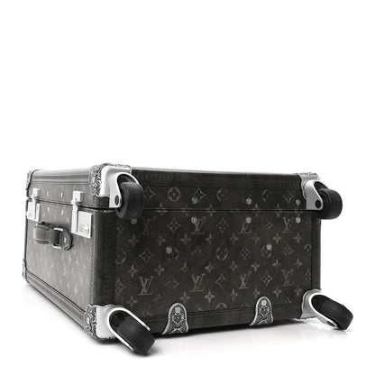 Louis Vuitton Brushed Monogram Rolling Trunk Black 3 of 8