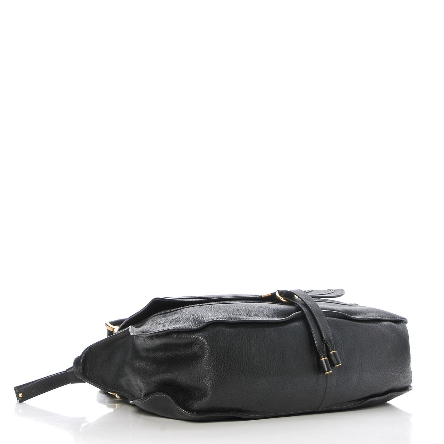 Calfskin Large Marcie Satchel Black