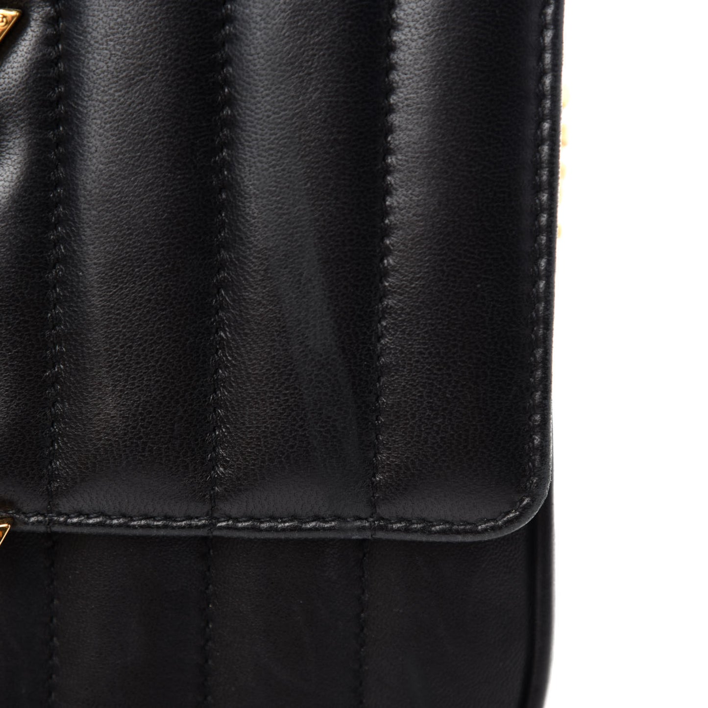 Lambskin Matelasse Monogram Medium Vicky Chain Bag Black
