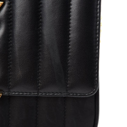 Saint Laurent Lambskin Matelasse Monogram Medium Vicky Chain Bag Black 8 of 13