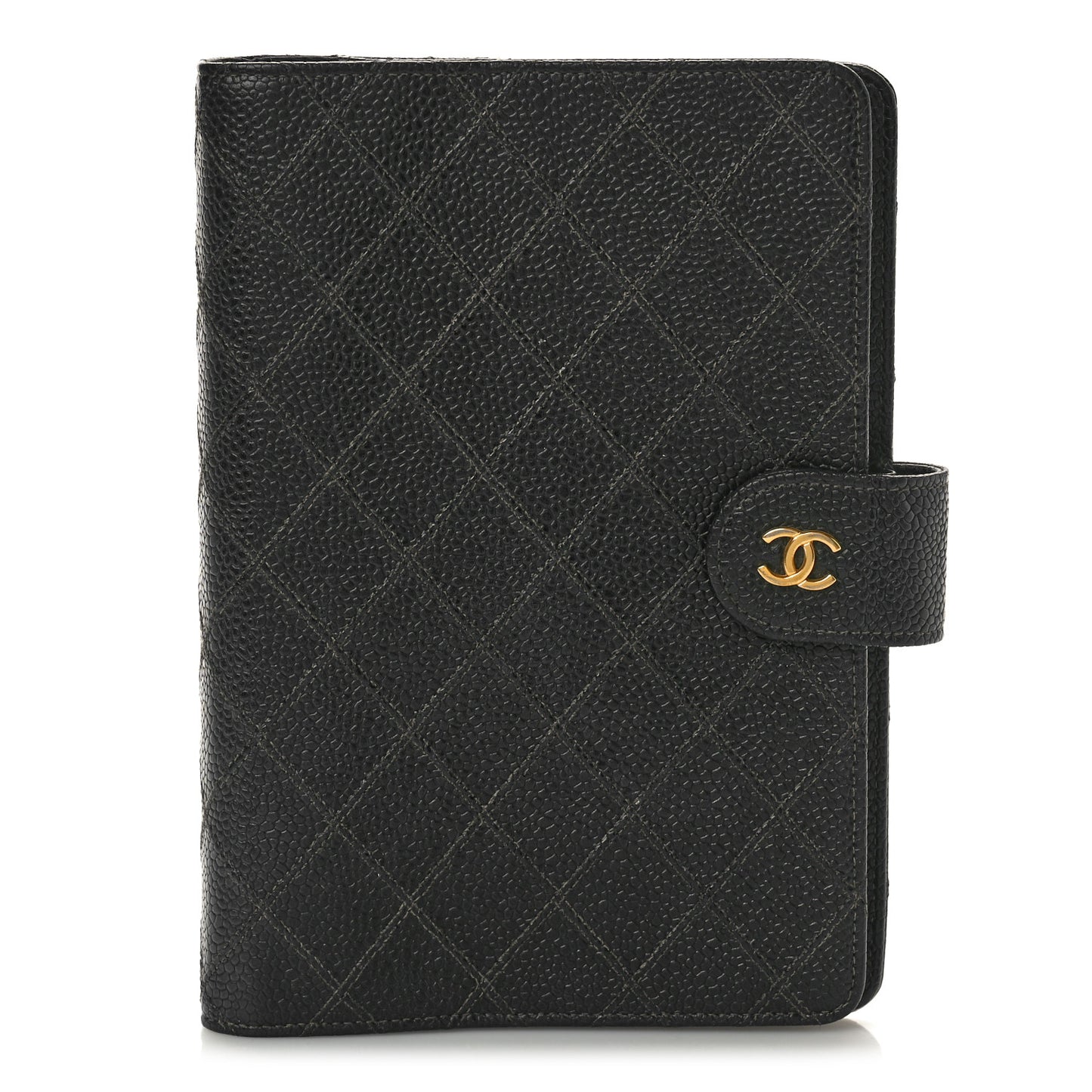 Caviar Diamond Embossed Agenda Cover Black